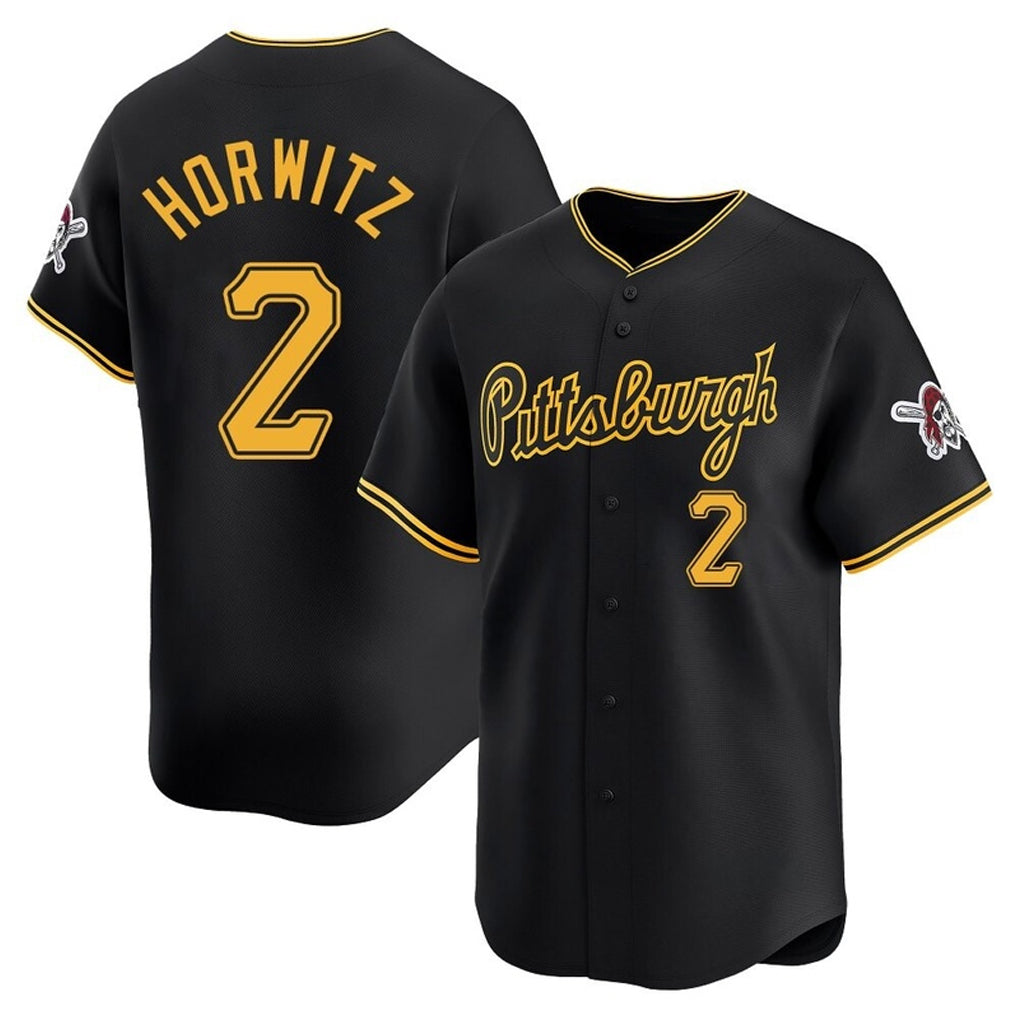 BIPIHUC P.Pirates #2 Spencer Horwitz Player Black Alt Home Limited Stitched Jerseys