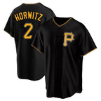 BIPIHUC P.Pirates #2 Spencer Horwitz Player Black Alternate 2025 Home Game Stitched Jerseys