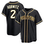 BIPIHUC P.Pirates #2 Spencer Horwitz Player Black Fashion Out Home Game Stitched Jerseys