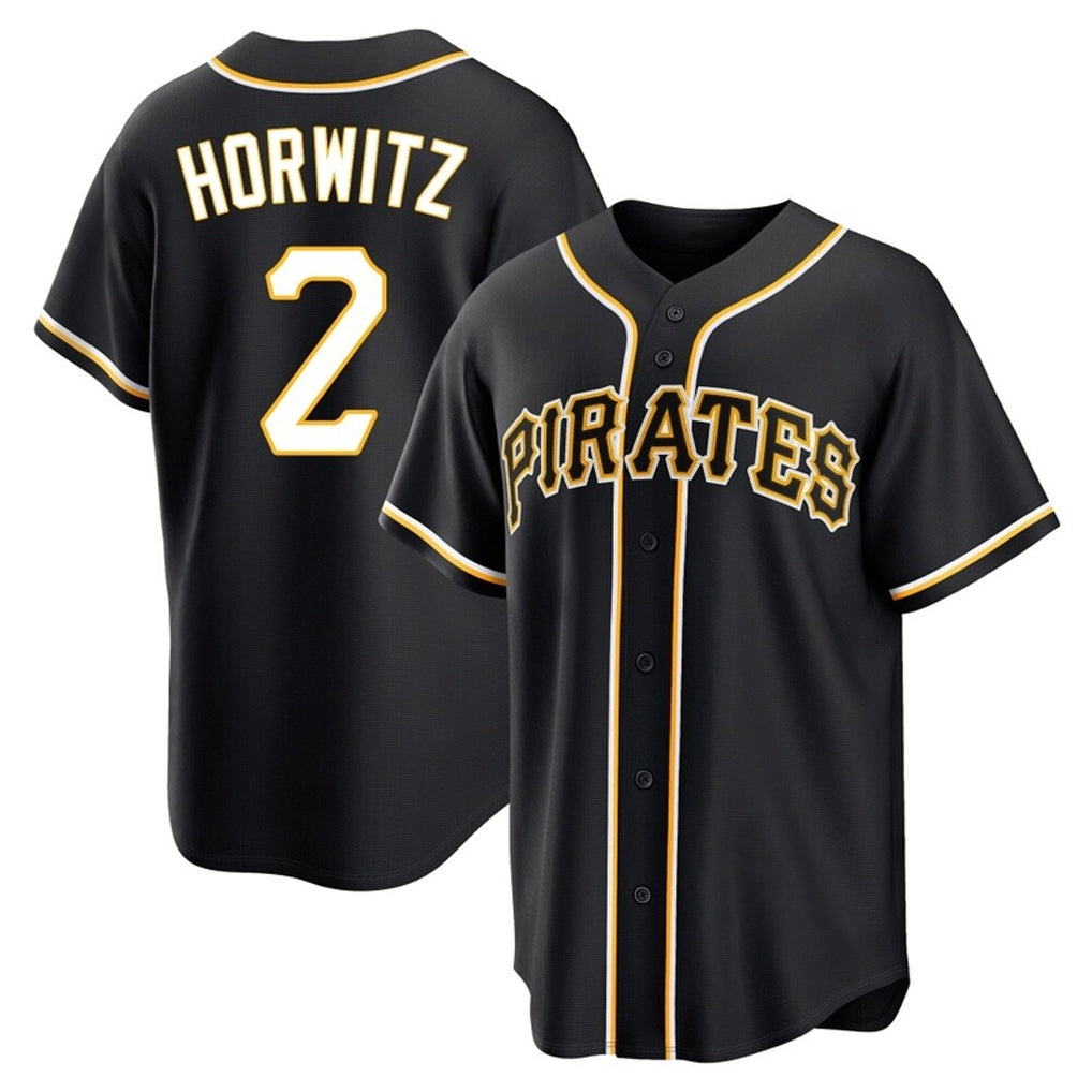 BIPIHUC P.Pirates #2 Spencer Horwitz Player Black Fashion Out Home Game Stitched Jerseys