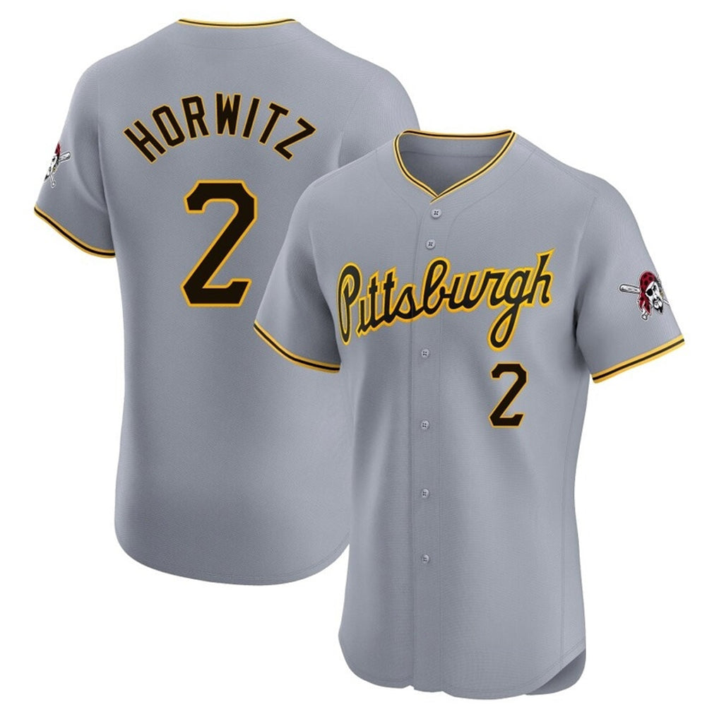 BIPIHUC P.Pirates #2 Spencer Horwitz Player Gray Road Home Limited Elite Stitched Jerseys