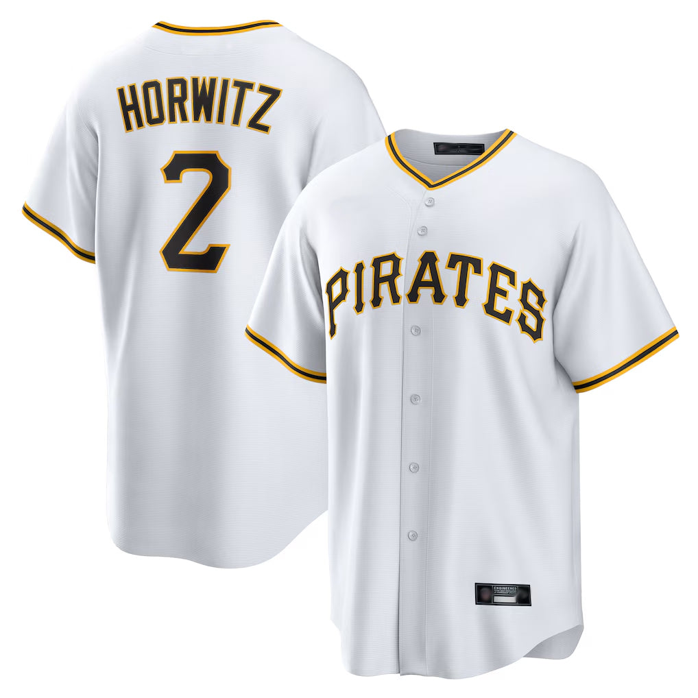 BIPIHUC P.Pirates #2 Spencer Horwitz Player White Home Game Stitched Jerseys