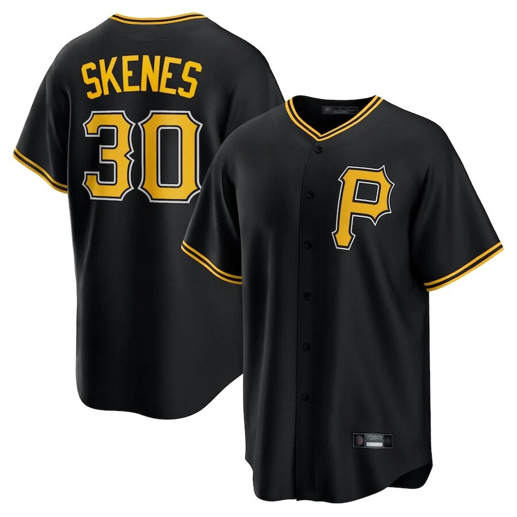BIPIHUC P.Pirates #30 Paul Skenes Player Black Alternate 2025 Home Game Stitched Jerseys