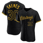 BIPIHUC P.Pirates #30 Paul Skenes Player Black Snake Skin City Home Limited Elite Stitched Jerseys