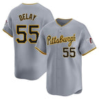 BIPIHUC P.Pirates #55 Jason Delay Player Gray Road Home Limited Stitched Jerseys