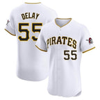 BIPIHUC P.Pirates #55 Jason Delay Player White Home Limited Elite Stitched Jerseys
