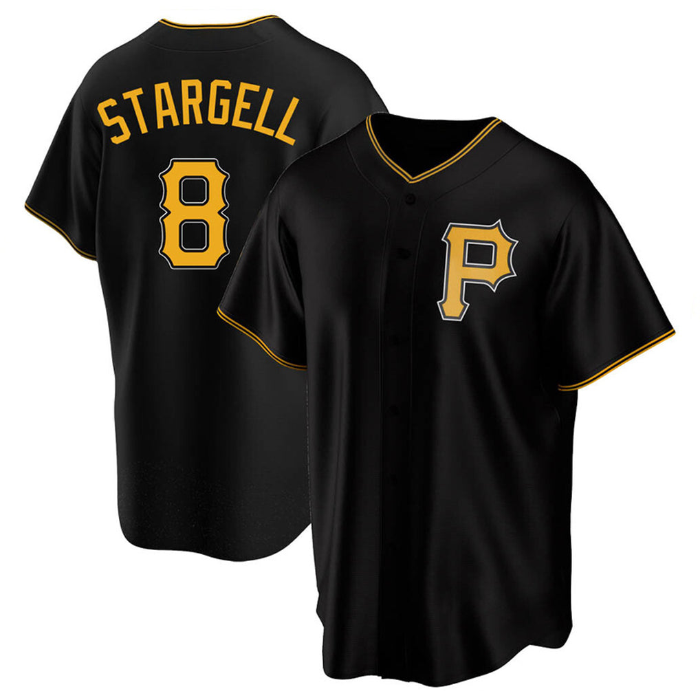 BIPIHUC P.Pirates #8 Willie Stargell Player Black Alternate 2025 Home Game Stitched Jerseys