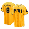 BIPIHUC P.Pirates #8 Willie Stargell Player Gold City Connect Home Game Stitched Jerseys