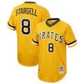 BIPIHUC P.Pirates #8 Willie Stargell Player Gold Mitchell & Ness Cooperstown Collection 1979 Limited Stitched Jerseys