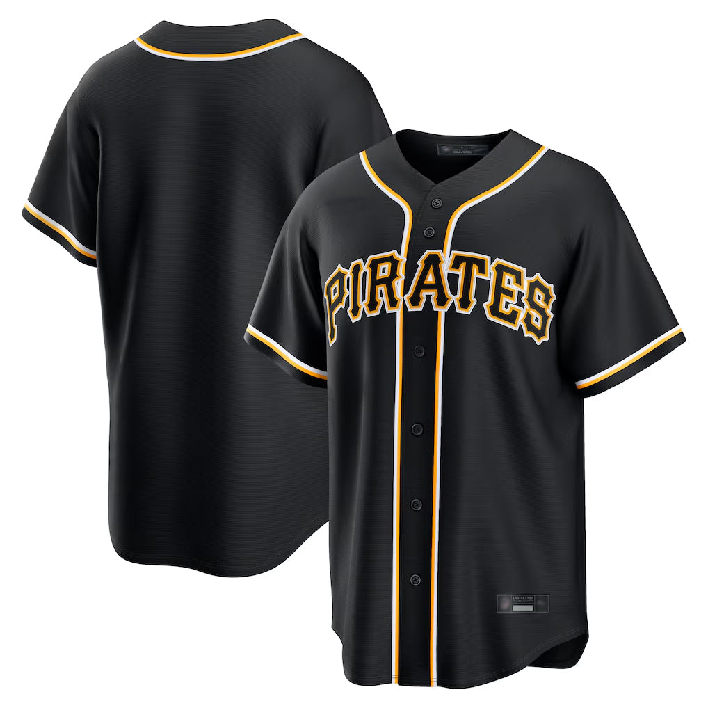 BIPIHUC P.Pirates Blank Player Black Fashion Out Home Game Stitched Jerseys