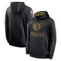 BIPIHUC P.Steelers Black Salute to Service Hoodies Limited Game Blank Player Stitched Jerseys