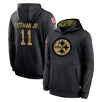 BIPIHUC P.Steelers #11 Michael Pittman Jr. Player Black Salute to Service Hoodies Limited Game Stitched Jerseys