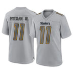 BIPIHUC P.Steelers #11 Michael Pittman Jr. Player Gray Atmosphere Fashion Home Game Stitched Jerseys
