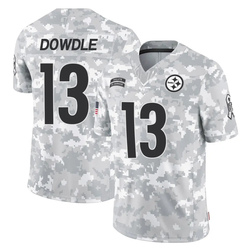 BIPIHUC P.Steelers #13 Rico Dowdle Player Arctic Camo Limited Salute To Service Home Game Stitched Jerseys
