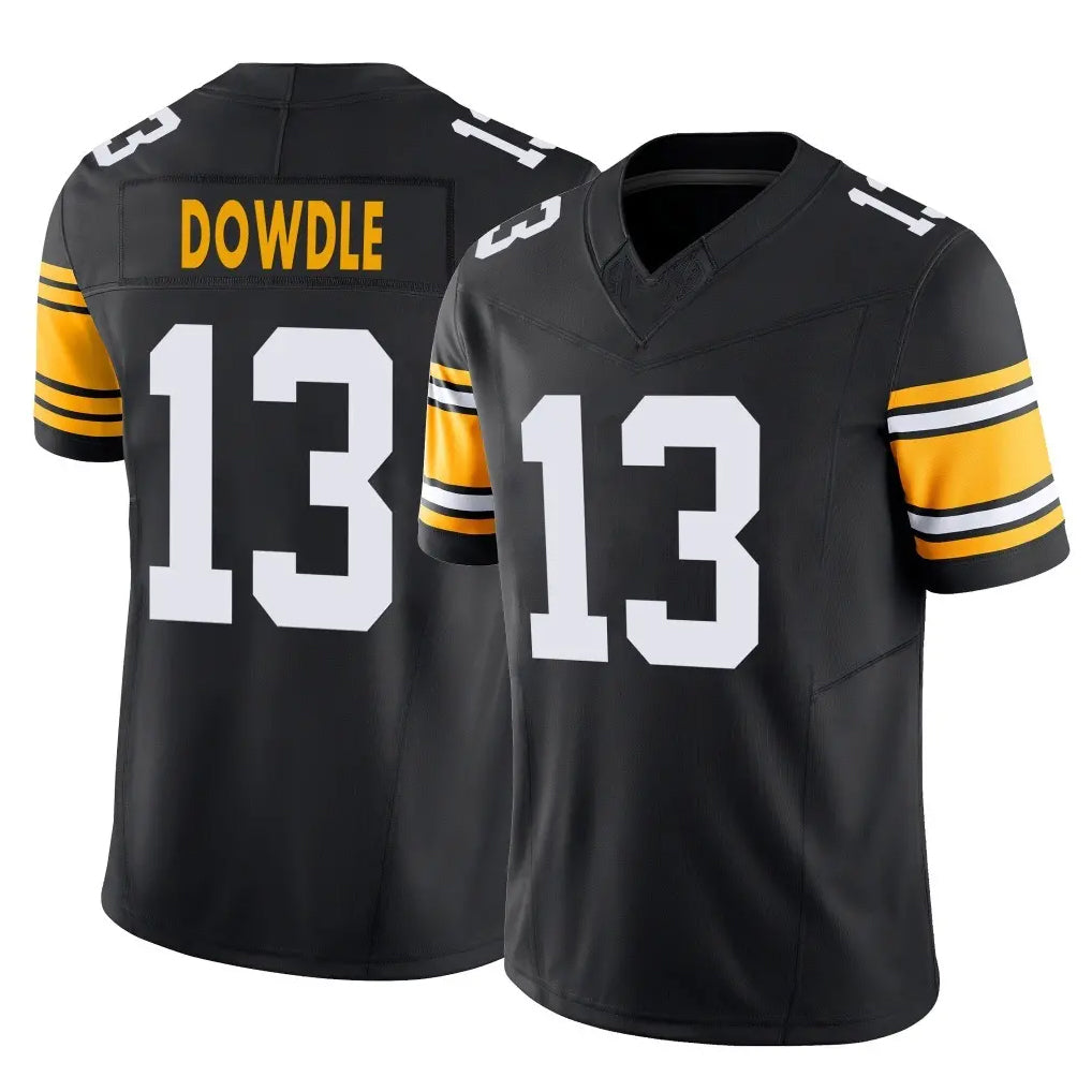 BIPIHUC P.Steelers #13 Rico Dowdle Player Black Limited Alternate Vapor F.U.S.E. Home Game Stitched Jerseys