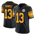 BIPIHUC P.Steelers #13 Rico Dowdle Player Black Limited Color Rush Home Game Stitched Jerseys