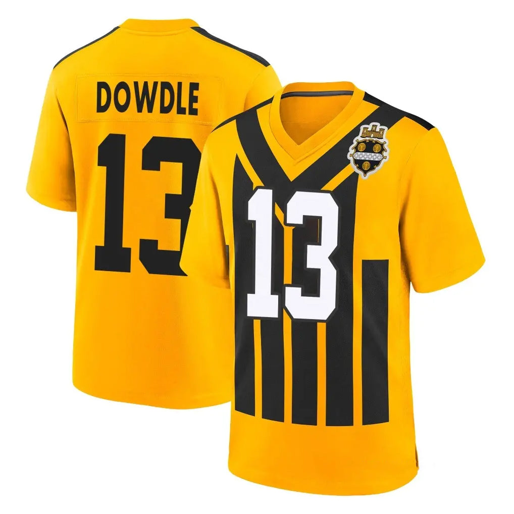 BIPIHUC P.Steelers #13 Rico Dowdle Player Gold Limited 1933 Throwback Home Game Stitched Jerseys