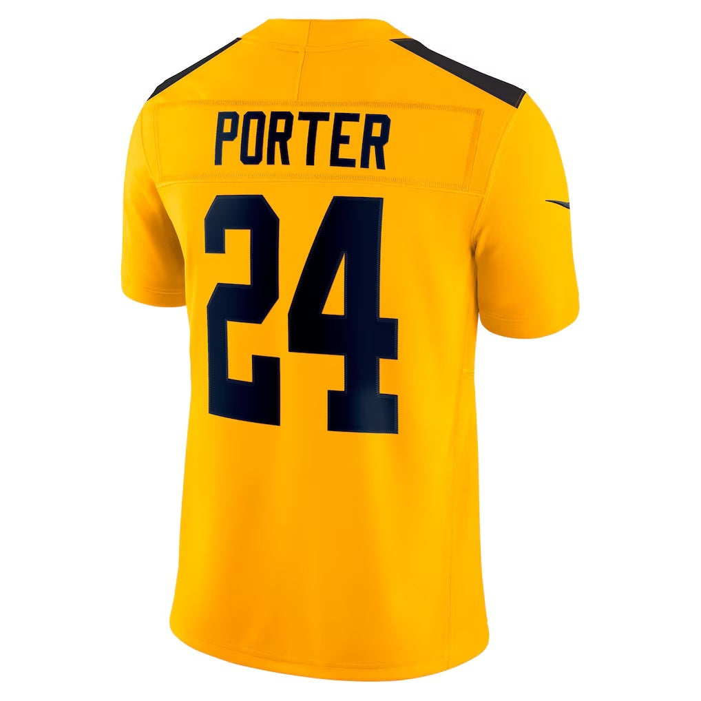 BIPIHUC P.Steelers #24 Joey Porter Jr. Gold Alternate 1933 Throwback Vapor F.U.S.E. Limited Stitched Jerseys