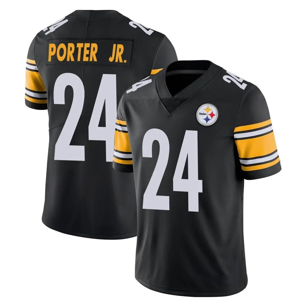 BIPIHUC P.Steelers #24 Joey Porter Jr. Player Black Limited Vapor Untouchable Home Game Stitched Jerseys