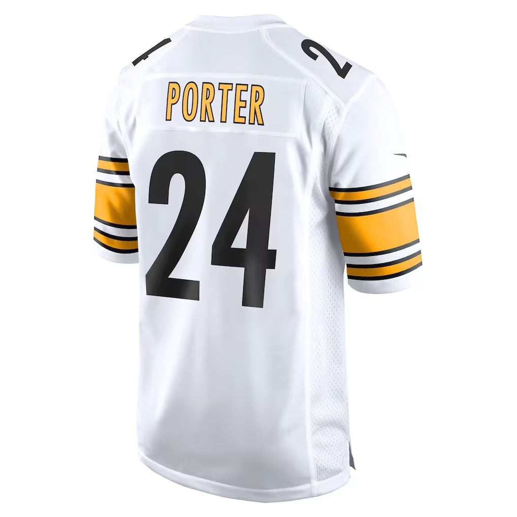 BIPIHUC P.Steelers #24 Joey Porter Jr. White Away Game Stitched Jerseys