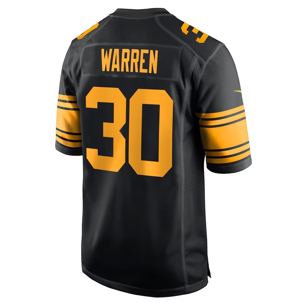 BIPIHUC P.Steelers #30 Jaylen Warren Black Alternate Game Stitched Jerseys