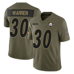 BIPIHUC P.Steelers #30 Jaylen Warren Player Olive 2025 Salute To Service Limited Home Game Stitched Jerseys