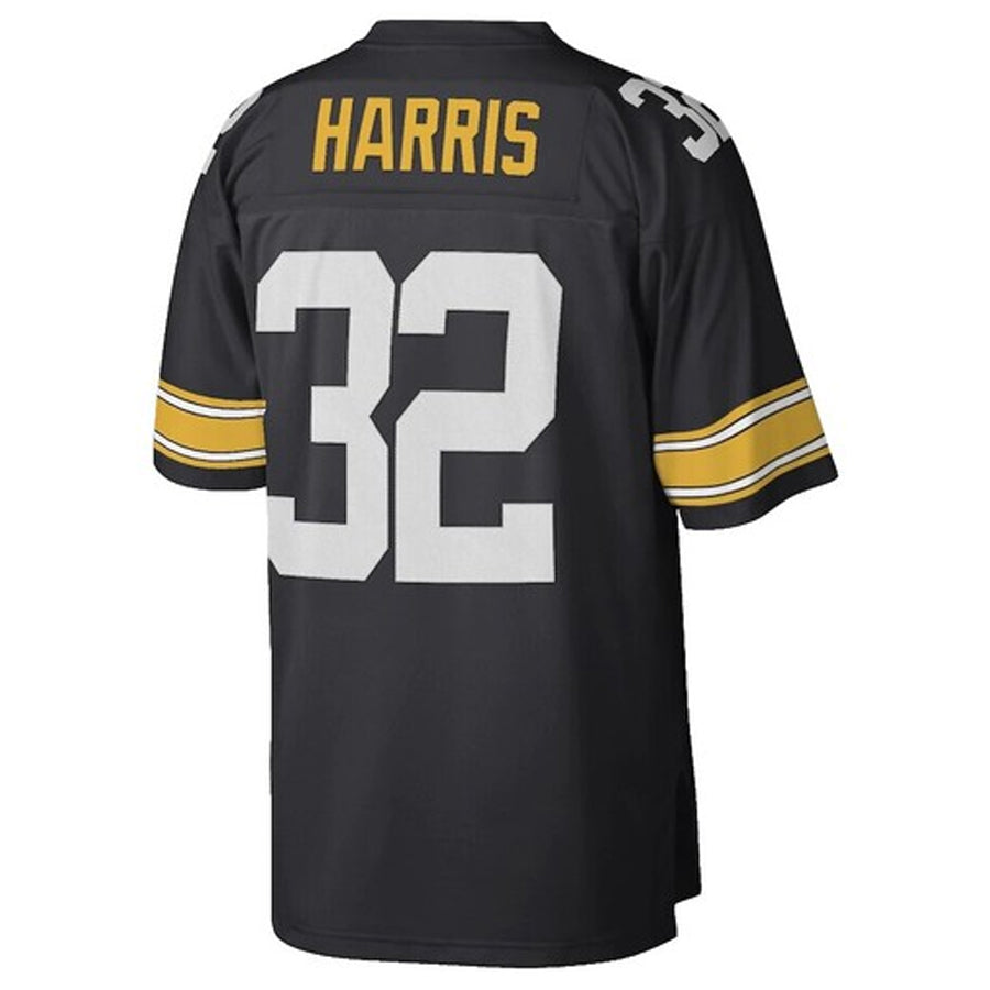 BIPIHUC P.Steelers #32 Franco Harris Player Mitchell & Ness Black Legacy Replica Stitched Jerseys