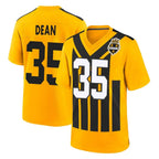 BIPIHUC P.Steelers #35 Jamel Dean Player Gold Limited 1933 Throwback Home Game Stitched Jerseys