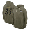 BIPIHUC P.Steelers #35 Jamel Dean Player Olive Salute to Service Pullover Hoodies Limited Stitched Jerseys