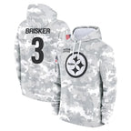 BIPIHUC P.Steelers #3 Jaquan Brisker Player Arctic Camo Limited Salute to Service Pullover Hoodies Game Stitched Jerseys