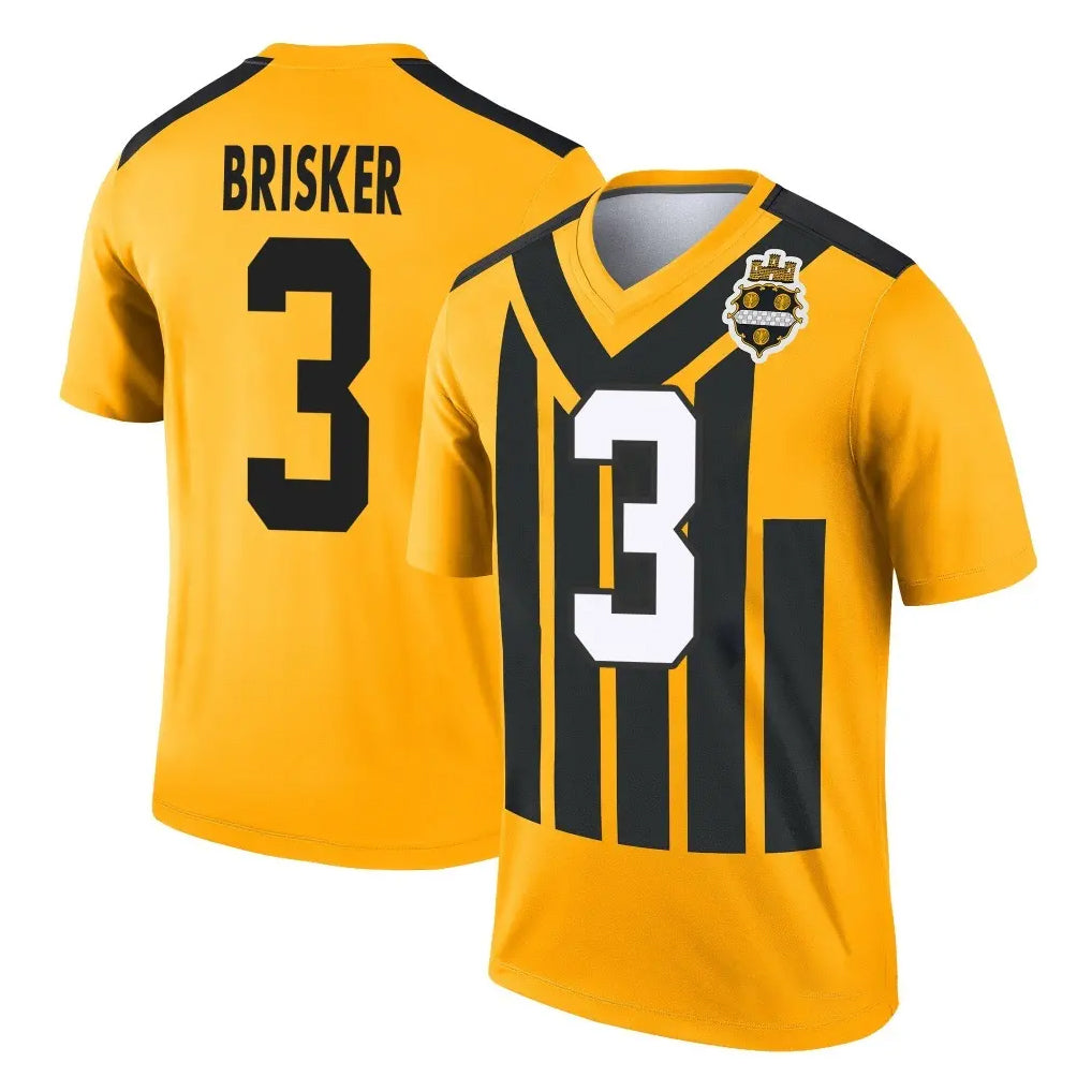 BIPIHUC P.Steelers #3 Jaquan Brisker Player Gold Legend Limited 1933 Throwback Performance Home Game Stitched Jerseys