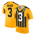 BIPIHUC P.Steelers #3 Jaquan Brisker Player Gold Legend Limited 1933 Throwback Performance Home Game Stitched Jerseys