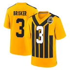 BIPIHUC P.Steelers #3 Jaquan Brisker Player Gold Limited 1933 Throwback Home Game Stitched Jerseys