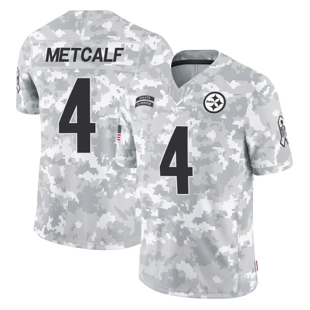 BIPIHUC P.Steelers #4 DK Metcalf Player Arctic Camo Limited Salute To Service Home Game Stitched Jerseys