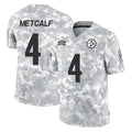 BIPIHUC P.Steelers #4 DK Metcalf Player Arctic Camo Limited Salute To Service Home Game Stitched Jerseys
