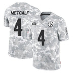 BIPIHUC P.Steelers #4 DK Metcalf Player Arctic Camo Limited Salute To Service Home Game Stitched Jerseys