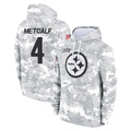 BIPIHUC P.Steelers #4 DK Metcalf Player Arctic Camo Limited Salute to Service Pullover Hoodies Game Stitched Jerseys