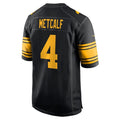 BIPIHUC P.Steelers #4 DK Metcalf Player Black Replica Game Stitched Jerseys
