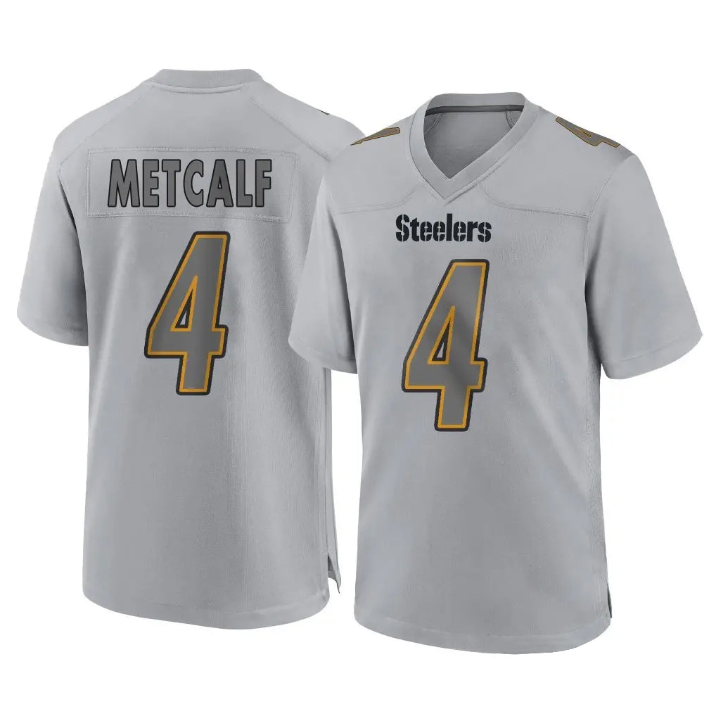 BIPIHUC P.Steelers #4 DK Metcalf Player Gray Atmosphere Fashion Home Game Stitched Jerseys
