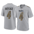BIPIHUC P.Steelers #4 DK Metcalf Player Gray Atmosphere Fashion Home Game Stitched Jerseys