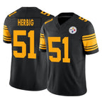 BIPIHUC P.Steelers #51 Nick Herbig Player Black Limited 2nd Alternate Vapor F.U.S.E. Home Game Stitched Jerseys