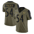 BIPIHUC P.Steelers #54 Zach Frazier Player Olive Salute To Service Limited Game Stitched Jerseys