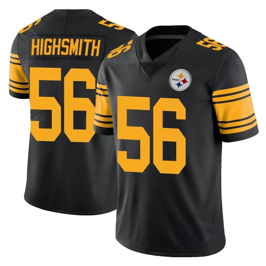 BIPIHUC P.Steelers #56 Alex Highsmith Player Black Limited Color Rush Home Game Stitched Jerseys
