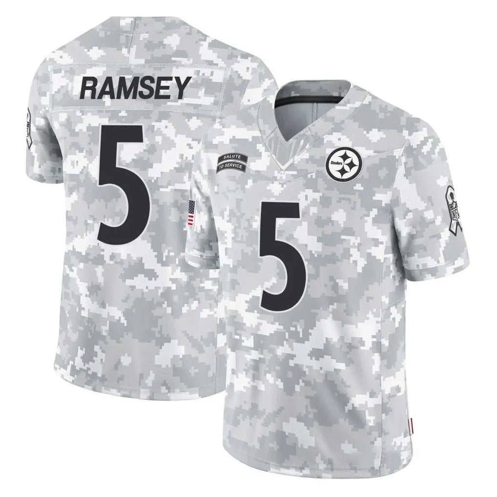 BIPIHUC P.Steelers #5 Jalen Ramsey Player Arctic Camo Limited Salute To Service Home Game Stitched Jerseys