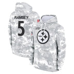BIPIHUC P.Steelers #5 Jalen Ramsey Player Arctic Camo Limited Salute to Service Pullover Hoodies Game Stitched Jerseys