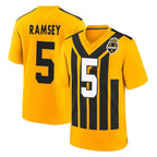 BIPIHUC P.Steelers #5 Jalen Ramsey Player Gold Limited 1933 Throwback Home Game Stitched Jerseys