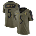 BIPIHUC P.Steelers #5 Jalen Ramsey Player Olive Salute To Service Limited Game Stitched Jerseys