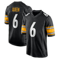 BIPIHUC P.Steelers #6 Patrick Queen Player Black Home Game Stitched Jerseys