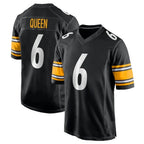 BIPIHUC P.Steelers #6 Patrick Queen Player Black Home Game Stitched Jerseys