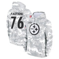 BIPIHUC P.Steelers #76 Troy Fautanu Player Arctic Camo Limited Salute to Service Pullover Hoodies Game Stitched Jerseys